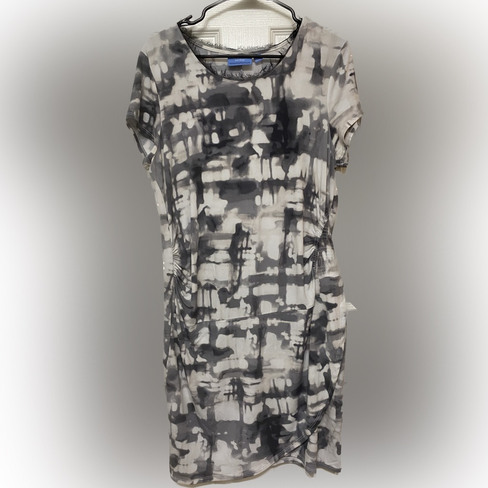 Simply Vera Vera Wang Women Gray Casual Dress - Size Large